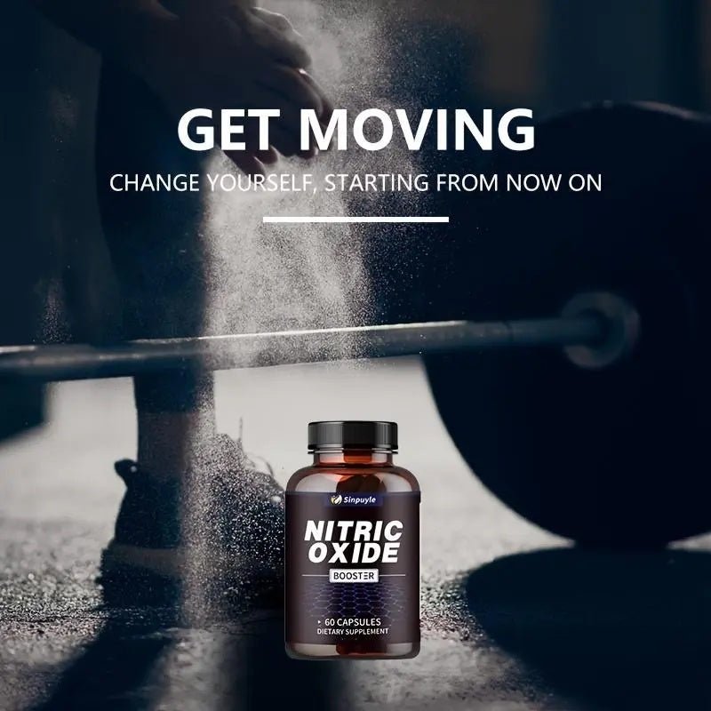 Ancient Energy Sinpuyle Nitric Oxide Endurance Capsules for athletes, showing the capsule bottle and supplement packaging.