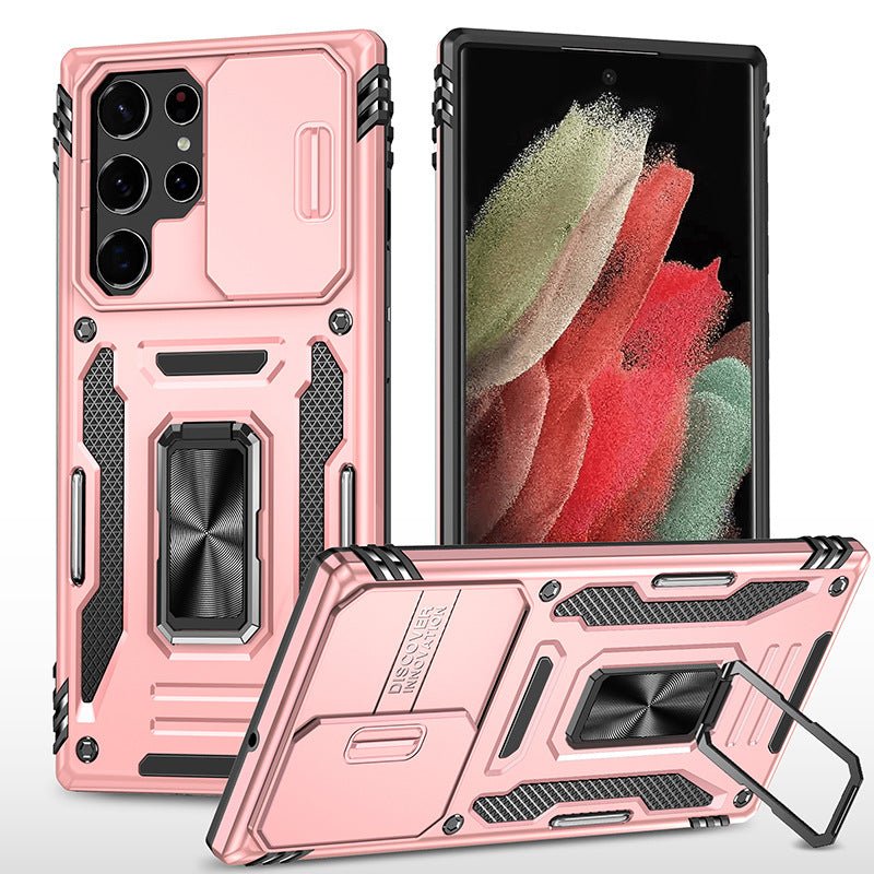 Ancient Energy sliding window ring bracket multifunctional phone case showing the ring stand and protective design.