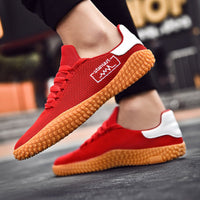 Ancient Energy men's casual woven sneakers for spring and summer, breathable, large size, inspired by Korean Forrest Gump style.