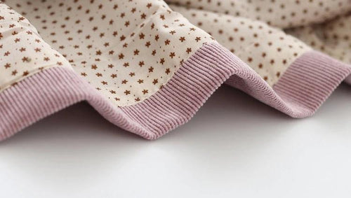 Baby girl in a spring Korean dress with a corduroy skirt and blouse, by Ancient Energy, suitable for children.