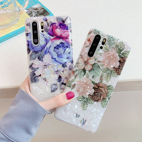 Ancient Energy retro flower phone case for Samsung Galaxy S21, S20, S10, S9, S8 Plus, featuring floral design and protective cover.