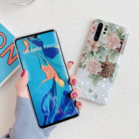 Ancient Energy retro flower phone case for Samsung Galaxy S21, S20, S10, S9, S8 Plus, with floral design and protective cover.