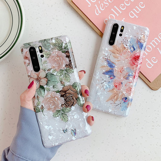Ancient Energy retro flower phone case for Samsung Galaxy S21, S20, S10, S9, S8 Plus with floral design and durable protective cover
