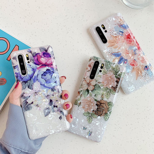 Ancient Energy retro floral phone case for Samsung Galaxy S21, S20, S10E, S10, S9, and S8 Plus with colorful flower design