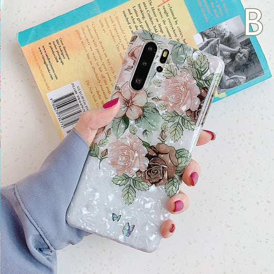 Ancient Energy retro flower phone case for Samsung Galaxy S21, S20, S10, S9, S8 Plus, featuring floral design and protective cover.