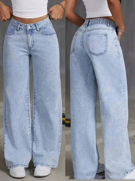 Ancient Energy women's high waist straight jeans in sweet and spicy style, showcasing classic denim fit and design.