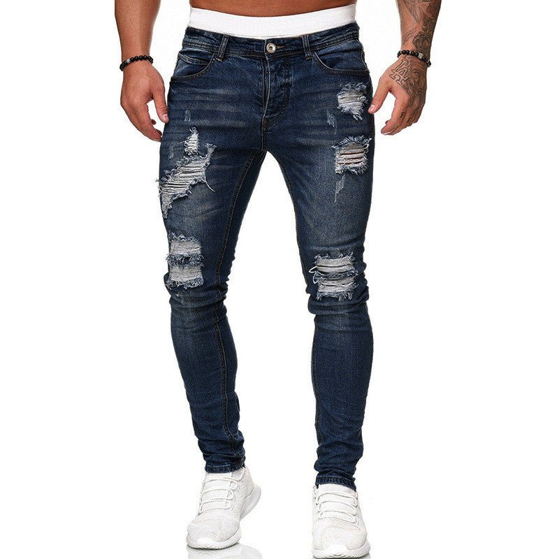 Vintage wash skinny jeans for men by Ancient Energy, casual denim trousers with a street style fit and modern fashion appeal.