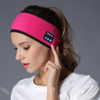 Ancient Energy wireless Bluetooth headband for outdoor fitness and yoga, with built-in speakers and comfortable fit.