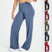 Women's straight-leg yoga pants by Ancient Energy, comfortable exercise and fitness trousers for active wear.