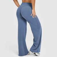 Women's straight-leg yoga pants by Ancient Energy, comfortable exercise and fitness trousers for active wear.