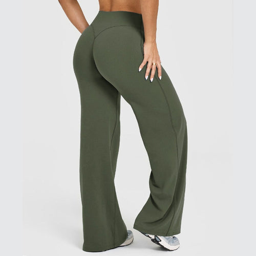 Ancient Energy women's straight-leg yoga pants with a comfortable fit, ideal for exercise and fitness activities.