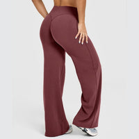 Women's straight-leg yoga pants by Ancient Energy, comfortable exercise and fitness trousers for active wear.