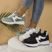 Ancient Energy women's chunky-soled sneakers with lace-up design, casual shoes with thick rubber soles, stylish and comfortable footwear.