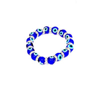 Ancient Energy Evil Eye Protection Bracelet with blue eye charm and beaded design for warding off negative energy.