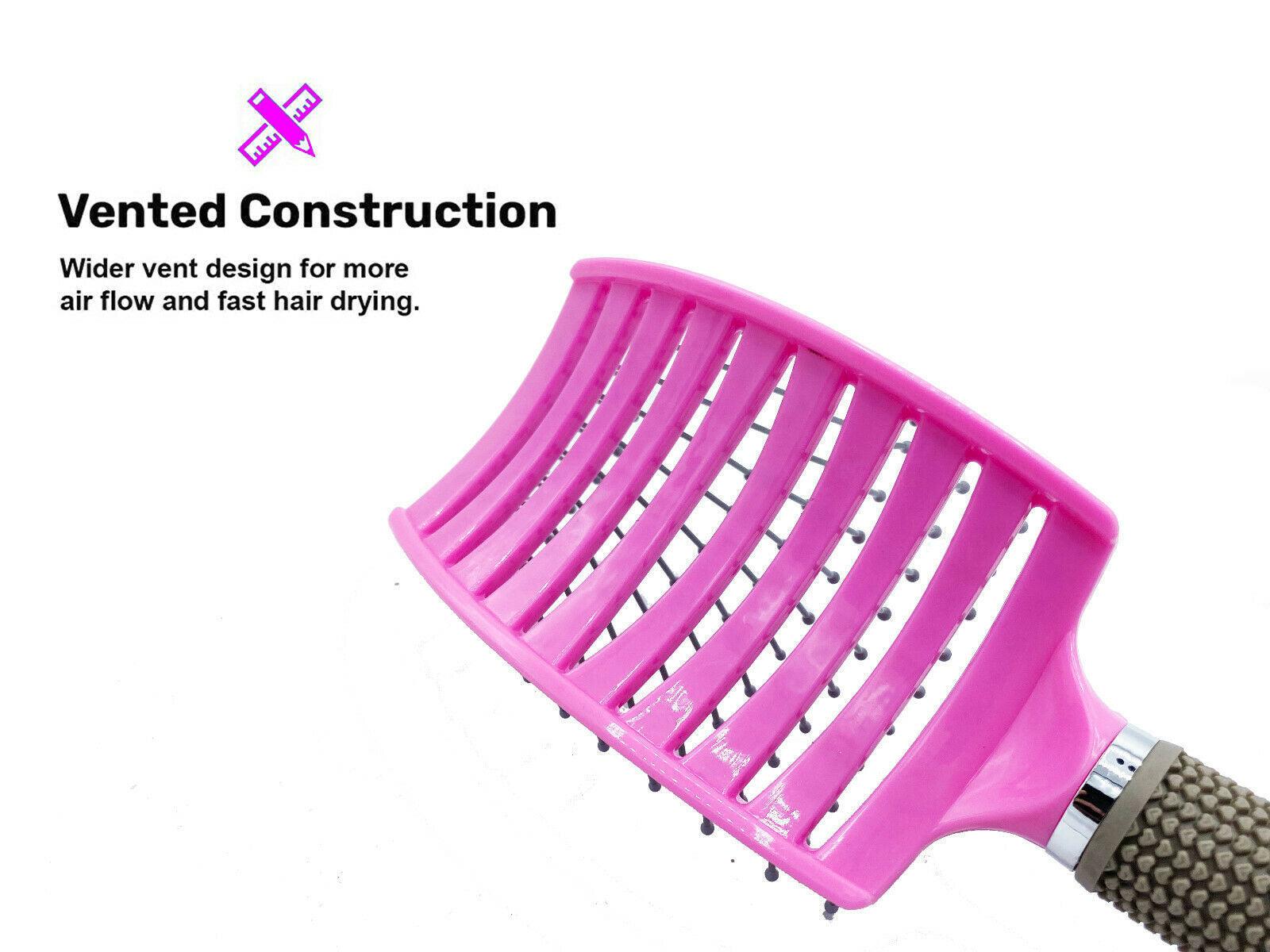 Anti Static Bending Nylon Women's Wet Curly Tangled Hair Brush Styling Tool - MANDOTOS
