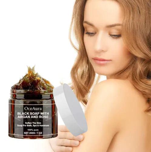Argan Rose Black Soap - MANDOTOS