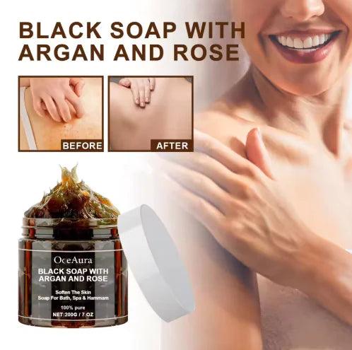 Argan Rose Black Soap - MANDOTOS