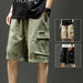 Men's cargo shorts by Ancient Energy with multiple pockets, suitable for summer casual wear, shown in a relaxed fit.