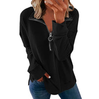Euro-American Zip Detail Casual Tee