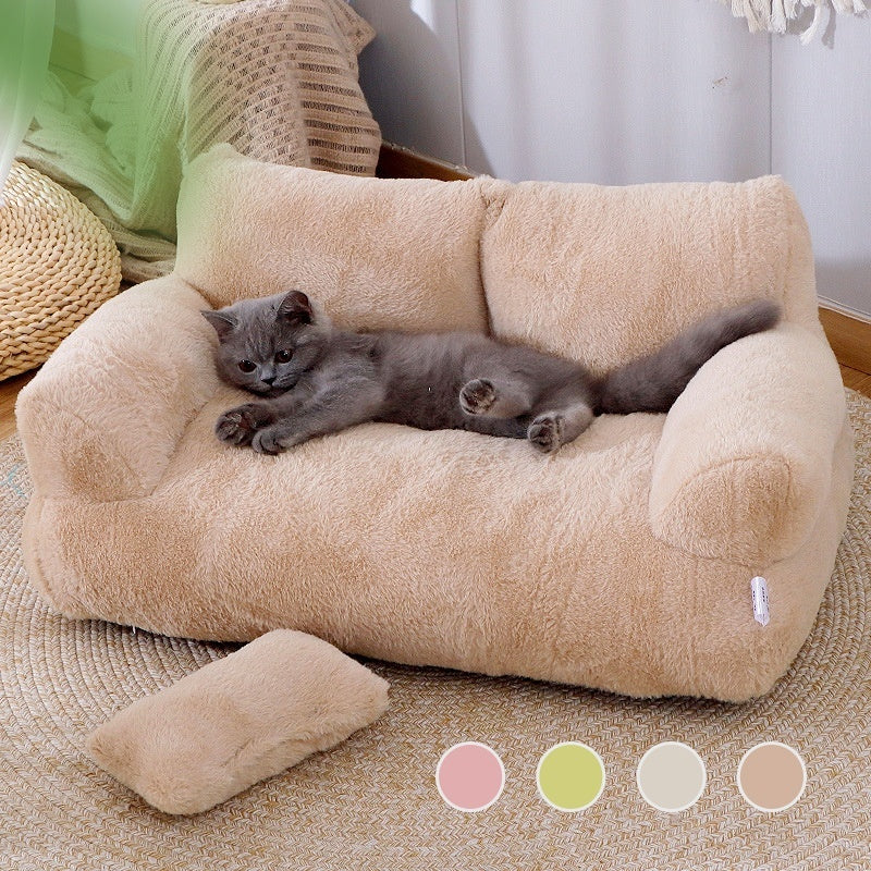 Luxury Cat Bed Sofa Winter Warm Cat Nest Pet Bed For Small Medium Dogs Cats Comfortable Plush Puppy Bed Pet Supplies - MANDOTOS
