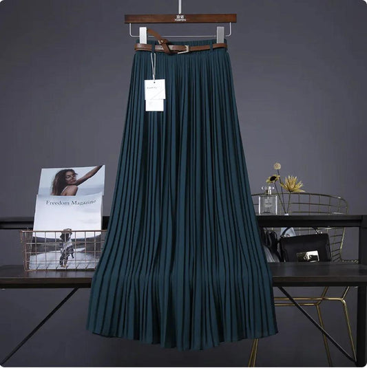 Elegant Pleated Chiffon Skirt - MANDOTOS