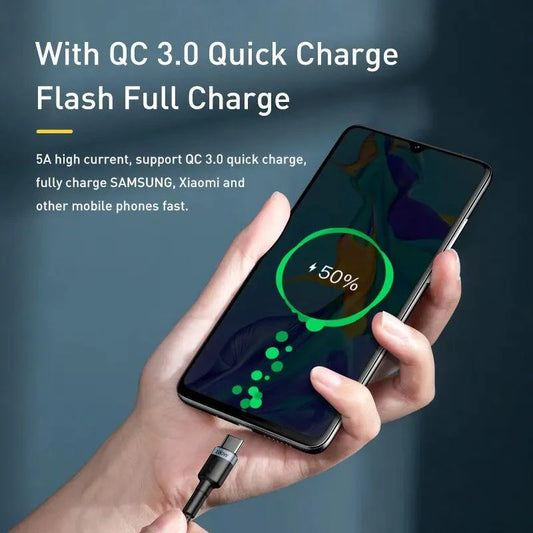 Baseus USB Type C to USB C cable for iPhone 15, MacBook, Xiaomi, Samsung, fast charging, 100W, 5A PD charging cord