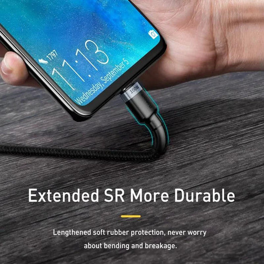 Baseus USB Type C to USB C cable for iPhone 15, MacBook, Xiaomi, Samsung, fast charging, 100W, 5A PD charging cable
