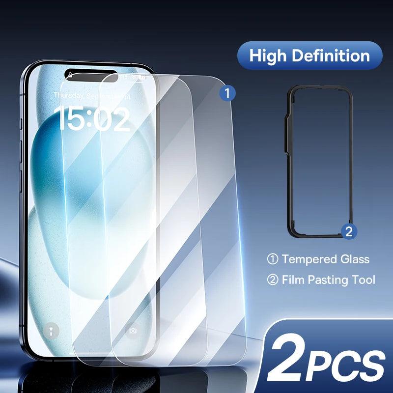 Baseus Tempered Glass for iPhone 16 Pro Max Plus Screen Protector for iPhone 15 14 13 12 11 Pro Max Clear Edge Anti-Peeping Film - MANDOTOS