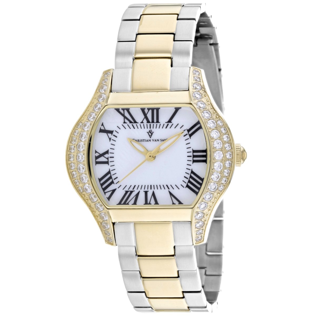 Elegant Bianca women's watch by Christian Van Sant featuring a sleek design and stainless steel band, perfect for stylish wear.