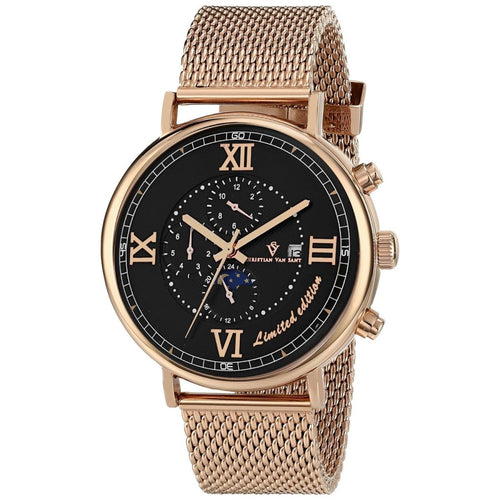 Christian Van Sant Men's Somptueuse LTD watch with a sleek design, metal band, and elegant face.