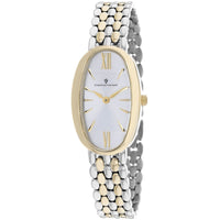 Christian Van Sant Women's Lucia watch with a sleek silver band and minimalist dial, stylishly displayed on a white background.