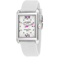 Elegant Locman men's classic watch with a round dial and silver strap, showcasing sophisticated design and craftsmanship.