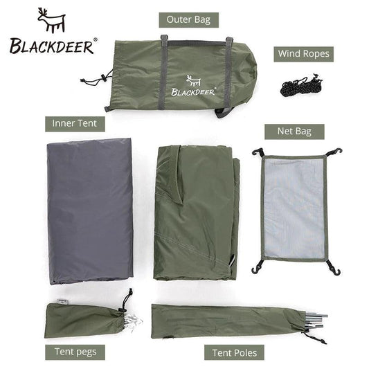 Blackdeer Archeos 2-3 People Backpacking Tent Outdoor Camping 4 Season Winter Skirt Tent Double Layer Waterproof Hiking Survival - MANDOTOS