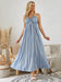 Bohemian Halter Maxi Dress - Women's Summer Sleeveless Flowy Beach Dress - MANDOTOS
