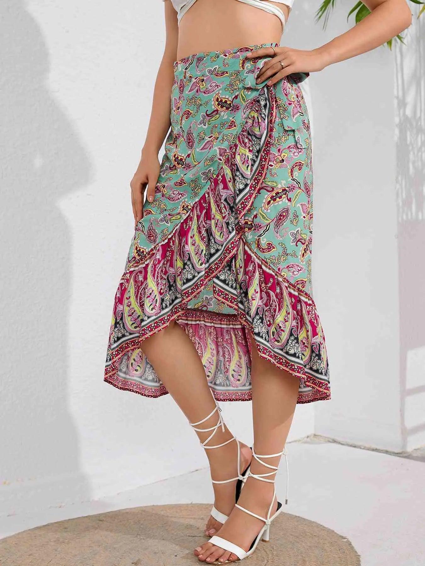 Boho Bliss Midi Skirt - MANDOTOS