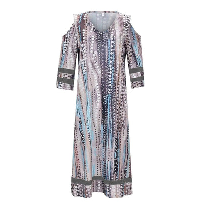 Boho Chic V-Neck Tie Dye Dresses - MANDOTOS