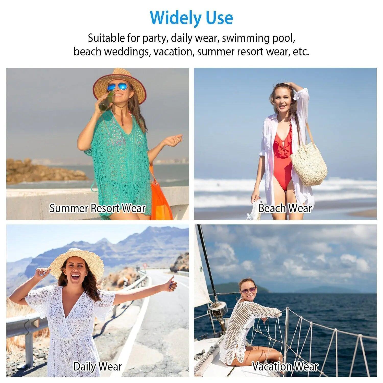 Boho Lace Maxi Beach Cover-Up Dress - MANDOTOS