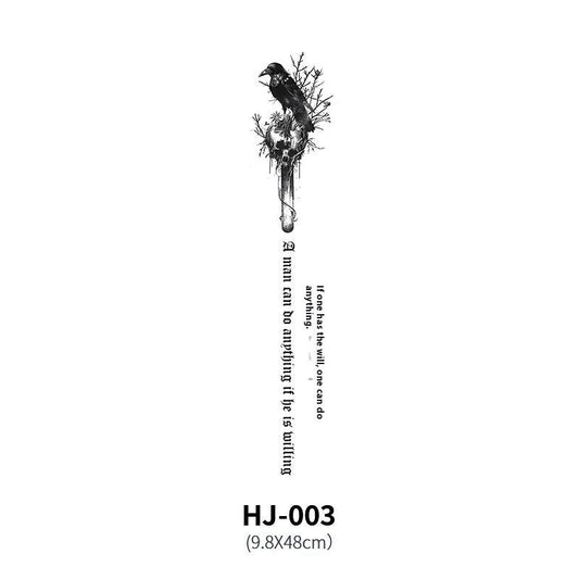 Botanical Spine Tattoo Decal - MANDOTOS