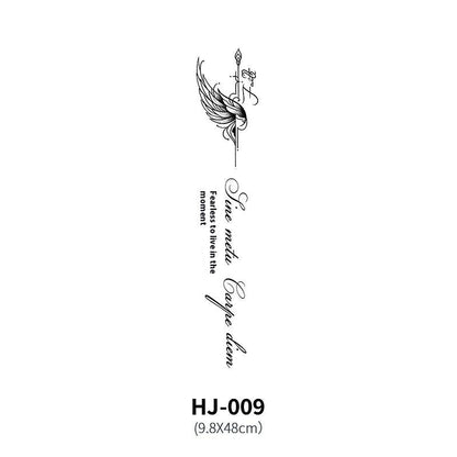 Botanical Spine Tattoo Decal - MANDOTOS