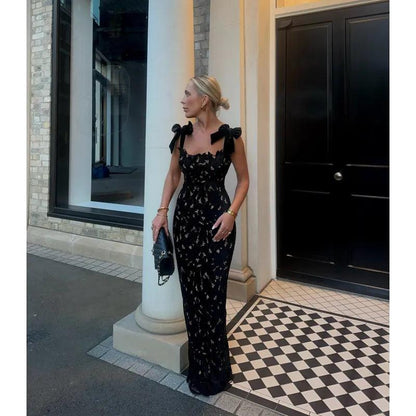 Bow Tie Vacation Dress With Lining Included - MANDOTOS