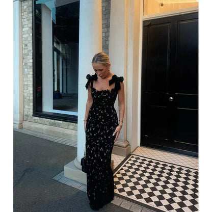 Bow Tie Vacation Dress With Lining Included - MANDOTOS