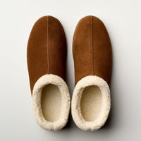 Cozy women's suede slipper from Bread's Ashton Edition, featuring soft, plush interior and stylish design for comfortable indoor wear.
