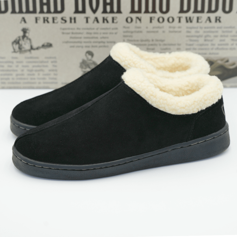 Cozy women's suede slippers from Bread Ashton Edition with soft lining and slip-on design for comfortable indoor wear.