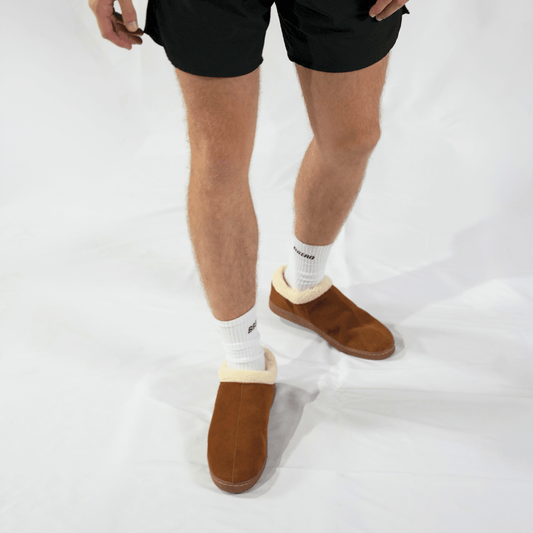 Men's Bread Ashton suede slippers with soft lining and slip-on design, featuring a cozy, casual style for comfortable indoor wear.