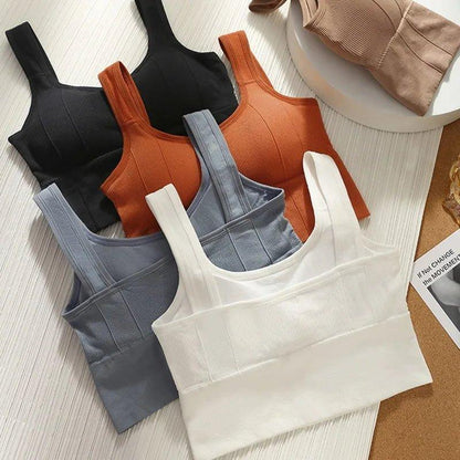 Breathable Sports Bra Anti-Sweat Fitness Top Women Seamless Yoga Bra Shockproof Crop Top Push Up Sport Bra Gym Workout Top - MANDOTOS