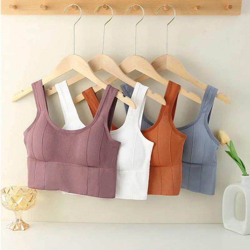 Breathable Sports Bra Anti-Sweat Fitness Top Women Seamless Yoga Bra Shockproof Crop Top Push Up Sport Bra Gym Workout Top - MANDOTOS