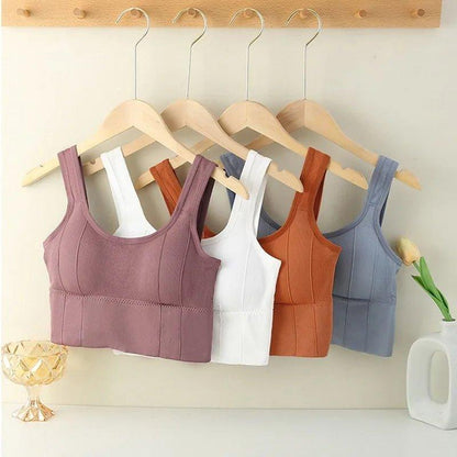 Breathable Sports Bra Anti-Sweat Fitness Top Women Seamless Yoga Bra Shockproof Crop Top Push Up Sport Bra Gym Workout Top - MANDOTOS