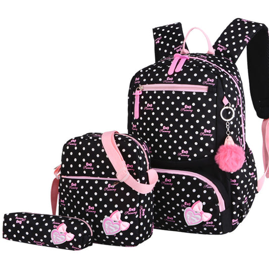 Korean style cute princess backpack for elementary school girls by Ancient Energy, featuring colorful design and adorable princess motifs.