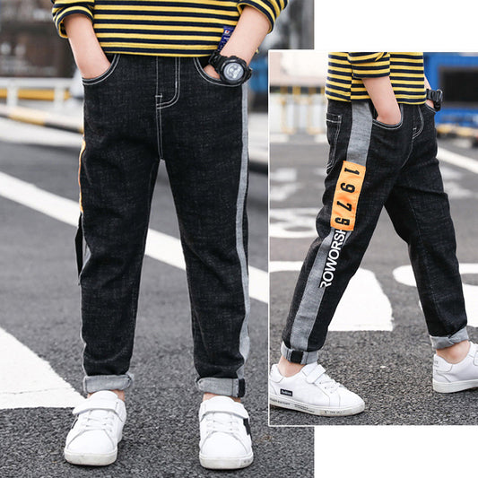 Kids' casual straight pants by Ancient Energy with a comfortable fit, featuring a simple design in neutral fabric.