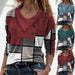 Buttoned Crossover Print Tee